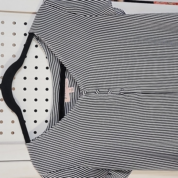 Philosophy Nave Striped V-Neck Short Sleeve Size Small - Picture 2 of 10
